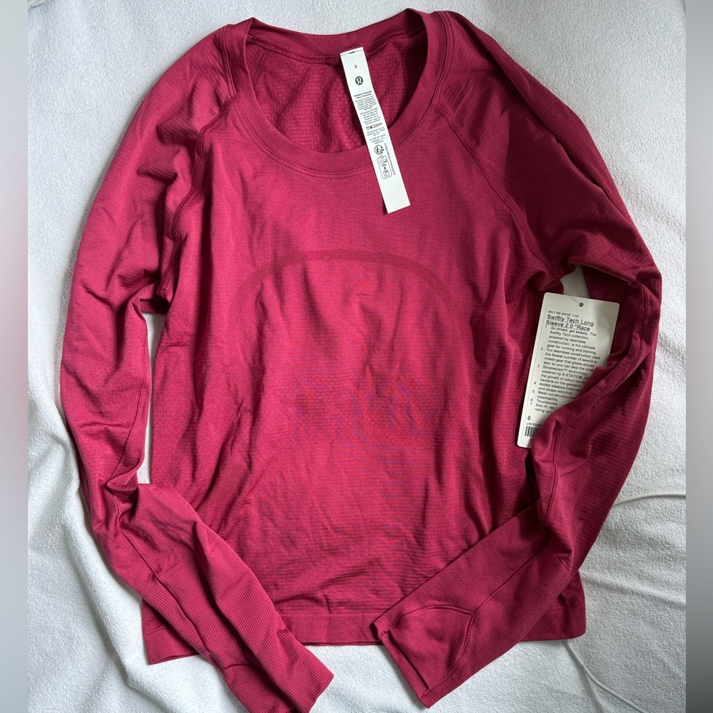 Lululemon Swiftly Tech Long Sleeve 2.0 Race Length NEW Size 6